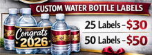 Graduation Water Bottle Labels
