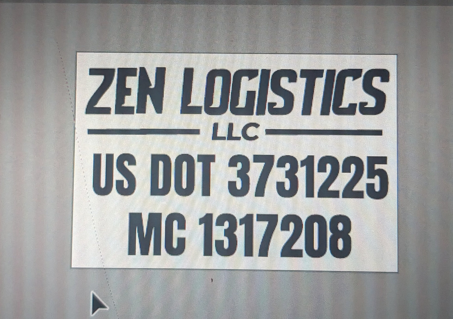 Semi Truck DOT Decals